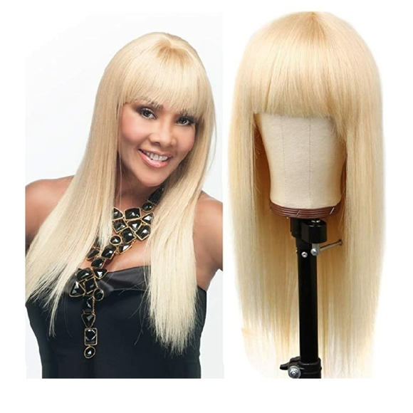 Blonde 613 Human Hair Wigs/Bangs